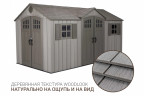 Сарай пластиковый WoodLook 15*8 DD