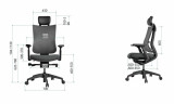 Кресло компьютерное SCHAIRS TONE-M01B, Цвет: серый