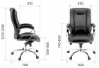Кресло Everprof King M Кожа черный (EC-370 Leather Black)
